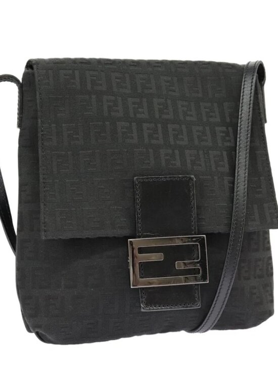 Fendi Zucchino Canvas Mamma Baguette Shoulder Bag Authentic main image 2